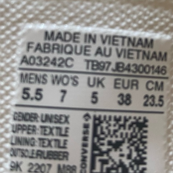 Converse Run Star Motion Beige White Unisex Casual Platform Shoes A03242C - Picture 8 of 9